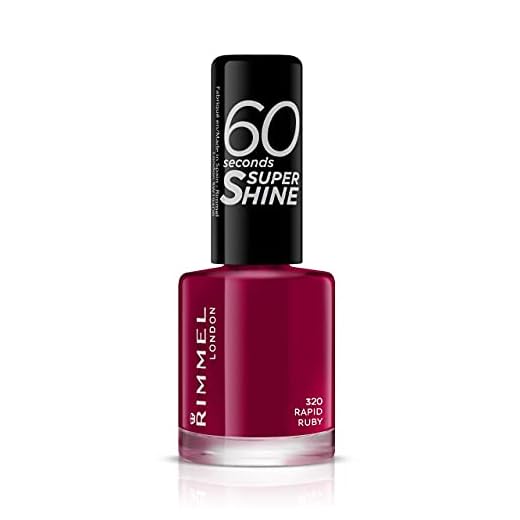 Rimmel London 60 Seconds Super Shine Esmalte de Uñas, 320 - Rapid Ruby