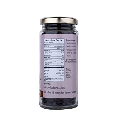 Image of Organic Diet Fresh & Pure Organic Roasted Coffee Beans | Arabica Beans | For Weight Loss Management | Rich & Aromatic Coffee | Boost Energy & Breakfast Healthy Lifestyle - 100 gm
