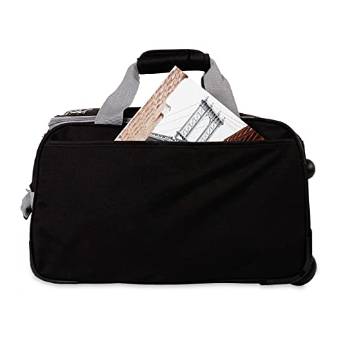 J World New York Duane Wheeled Duffel Bag, Black, One Size