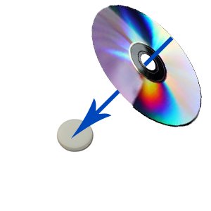 Centreur pour CD rigide noir