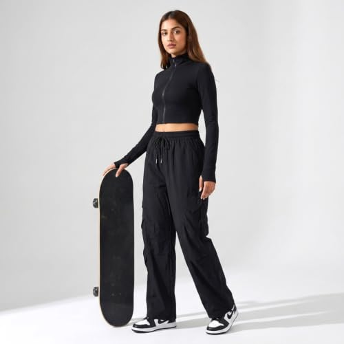 Image of Venzina Women's High Waist Straight Leg Pants, Lightweight Quick-Dry & ICY Cool Trousers for Business Casual, Office. Travel, Work, Elegant Comfort Everyday