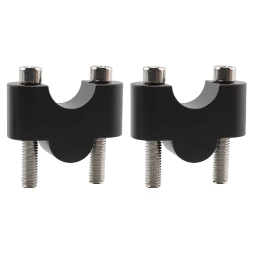 Lenkererhöhungen Motorrad Bar Klemmen Für Aprilia 28mm 1 1/8" 22mm 7/8" 25.4mm 1" Lenker Riser Bar Montieren Griff Clamp Lenkererhöhung Bar Montage Motorrad(22mm black)