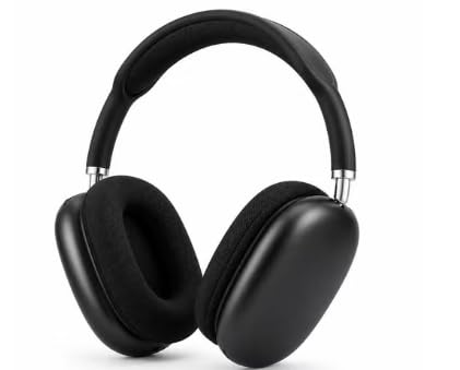 p9 wireless bluetooth headphones, over ear stereo headset with deep bass, built-in mic, foldable design, tf card & aux support, comfortable cushioned ear cups