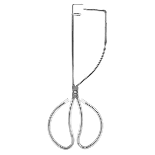 34x12.5cm/13.39x4.92in Dipping Tong Glazing Tool, Stainless Steel Clay Sculpture Tong Glazing Tool, Pottery Clay Sculpture Tool Pliers for Clay Modeling Sculpturing(Triangle)