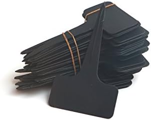 Prudance® 50pcs Waterproof T Tag Plant Markers - Premium Nursery Garden Labels - Black