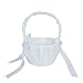 FEIFCWE Panier De Fleur De Mariage Blanc Satin Blanc Petal Rangement Conteneur Fleur Corbeille Panier Blanc (Color : 1pc)