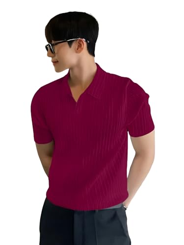 Image of Leriya Fashion Tshirt for Man | T Shirt for Mans | Mens Tshirts | Polo T- Shirt for Mens | Half Sleeve Polo Neck Tshirt for Men (Available in Plus Sizes)