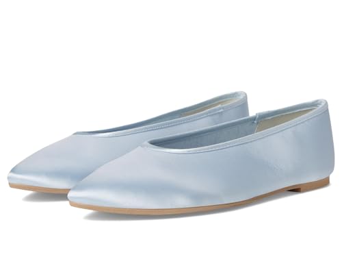 Seychelles Women's Georgette Satin Ballet Flat, Light Blue, 7.5