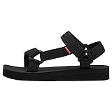 Fabric LEVI\'S, sandals Mujer, black, 38 EU