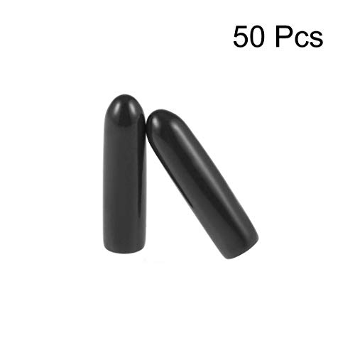 TA-VIGOR 50Pcs Rubber End Caps, 2mm ID Round Flexible Screw End Caps Thread Protectors - Image 2