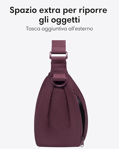 Larkson Borsa A Tracolla Donna Rosso - Solveig Medium - Borsetta Mezzaluna - Borse A Spalla Piccola Elegante E Casual - Regolabile Marsupio Alla Moda - Impermeabile - 6