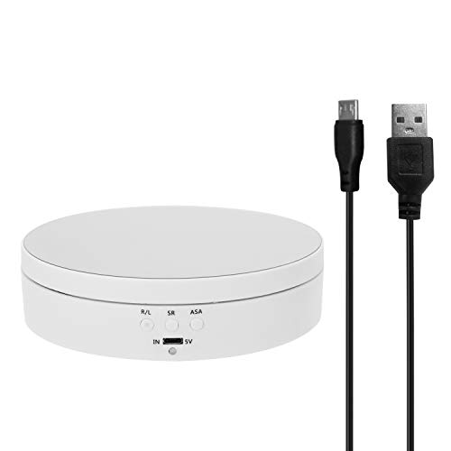 KKmoon 360 Grados Eléctrico Giratorio Plataforma Giratoria Eléctrica para Fotografía Grabación de Vídeo Props Joyería