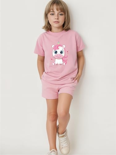 Image of minicult kids Kids Cotton Shorts and Matching Tshirt Coord clothing set with Cute Prints Clothing Set (200gsm Cotton Fabric)(pack of 2)