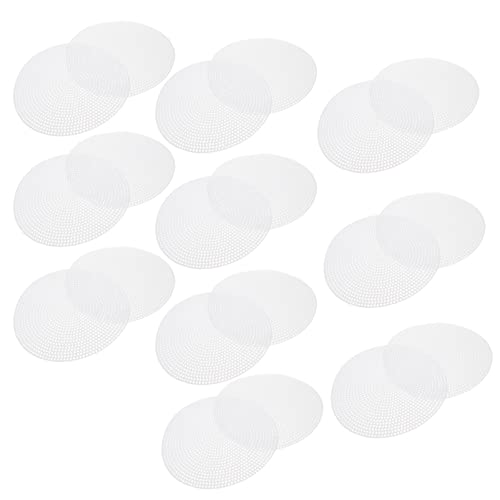 ARTIBETTER 20PCS DIY Round Cross Stitch Plastic Grid Plate 3D Embroidery Mesh Sheet DIY Bag Bottom Liner Board
