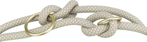 Trixie V-Leine Soft Rope, M-L, 2 m/10 mm, hellgrau - verstellbare Hundeleine für mittelgroße & große Hunde aus gewebtem Tau, 3-Fach längenverstellbar - 1984119