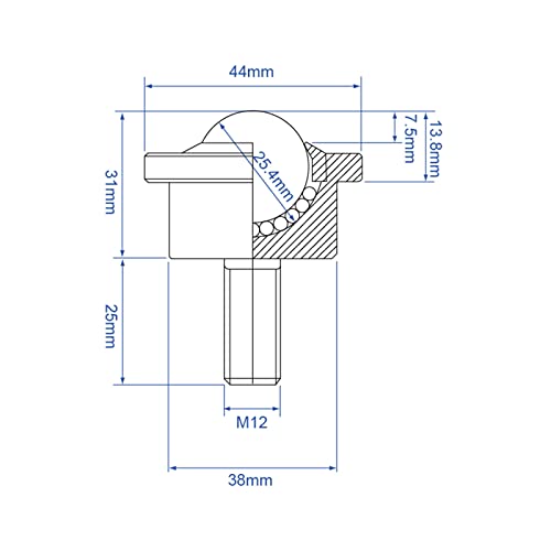 Ilife.Ispt BTB-0005-4 Roller Ball Transfer Bearing Casters thumb #6