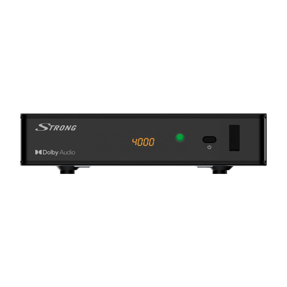 Strong SRT8215 decoder digitale terrestre alta definizione DVB-T2 per il nuovo standard di trasmissione con display.