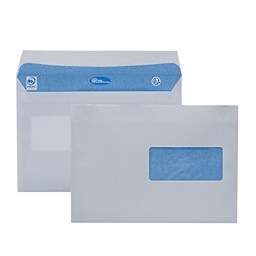 Enveloppes C5 extra blanc TECNO PRESTIGE 90g avec fenêtre lot de 500