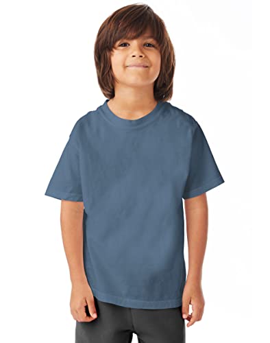 T-shirt Youth Hanes fini les hauts rêches le confort absolu en coton doux Saltwater taille L