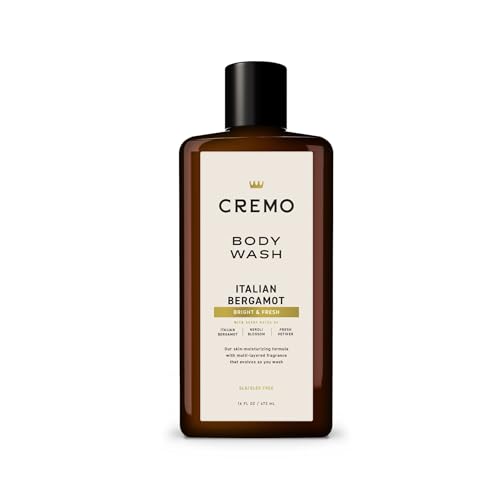 Cremo Body Wash Men, Notes of Italian Bergamot, Neroli Blossom, and Fresh Vetiver, Rich-Lathering...