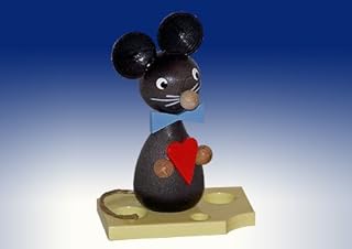 Mouse Children Mouse Child with Heart Christmas Decoration Mouse Figure Easter Decoration 7cm ore Mountains New