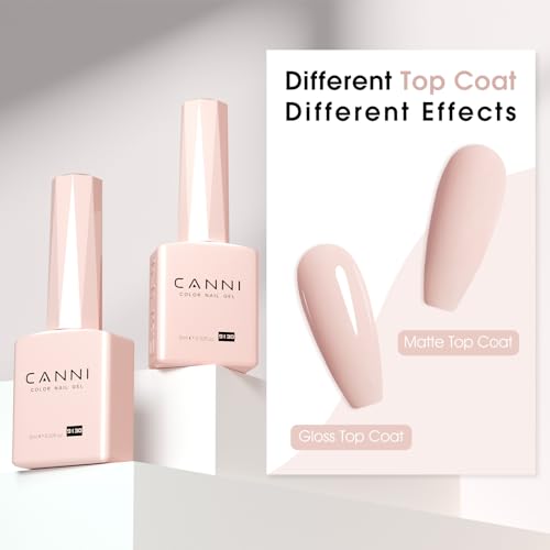 Image of CANNI 9ml Nude Oyster Pink Gel Nail Polish, High Gloss UV LED Soak Off Gel