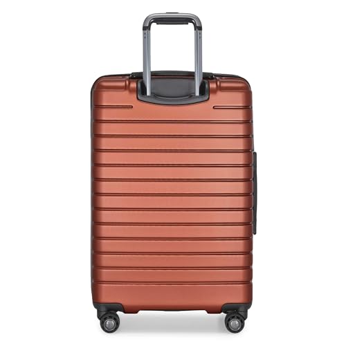 Image of Traveler's Choice Archer Polycarbonate Hardside Spinner Luggage,Tie Down Straps, Orange, 3-Piece Set