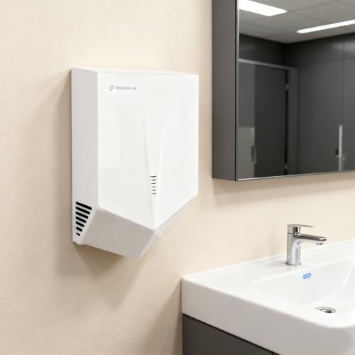 High-Speed Electric Hand Dryer 1500W for Bathroom &amp; Office, Wall-Mounted, Dries Hands in 5-8 Seconds, IPX1 Waterproof, Touchless Operation, Commercial Use, Black