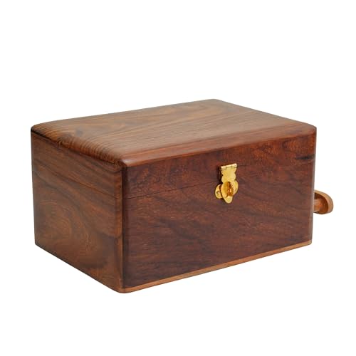 Image of ITOS365 Handcrafted Wooden Gullak Money Saving Bank | Coin Slot Piggy Bank for Kids & Adults | Wooden Savings Box for Home Decor | Gift Item for Festivals, Birthdays & Return Gifts