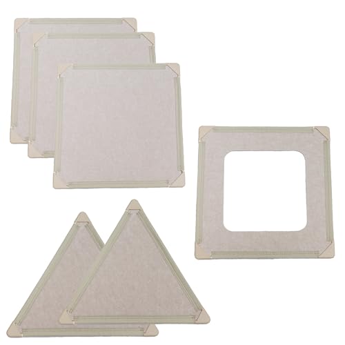Image of ImagineHaven Magnetic Panel Playhouse - Square and Triangle Panel Booster Pack, Lightweight Panels with Built-in Magnets Easily Snap Together - Requires Big Set