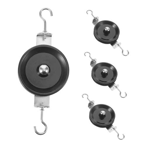 Cabilock Iron Plastic Pulley Block for Physics Mechanics School Experiment Equipment Fixed Pulley and Rope