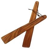 BESPORTBLE Lot de 2 Spatules Plates en Bois Naturel Spatules Racloirs Biseautées pour Ret...