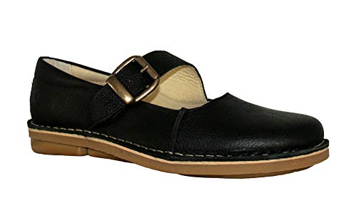 Zapatos Mary Jane Oxygen BONN negro cómodos para mujer | Calzado plano plano