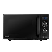 Toshiba 3-in-1 Forno a Microonde con Grill e Cottura combinata, 23 L, Piatto Girevole con Memoria di Posizione, Timer, Luci LED Integrate, Programma pizza, Nero