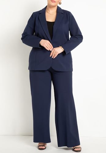 ELOQUII Women's Plus Size The Ultimate Stretch Long One Button Blazer3
