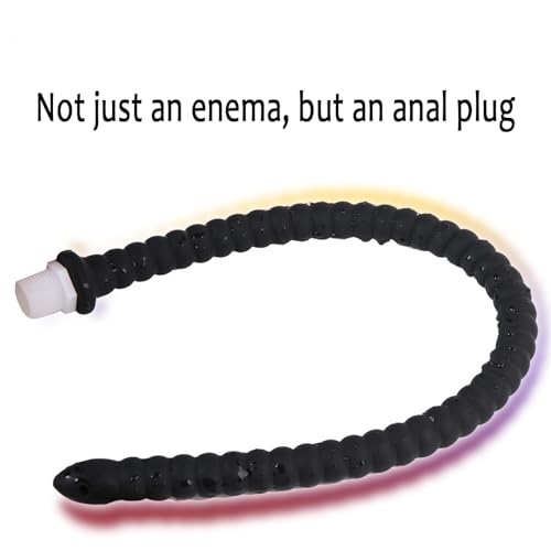 Image of AMAZBEE Silicone Shower Enema Douche for Men Anal Vaginal Irrigator for Woman Adult Anal Plugs SM Sex Toys Portable Enema Hose Attachment (40cm)