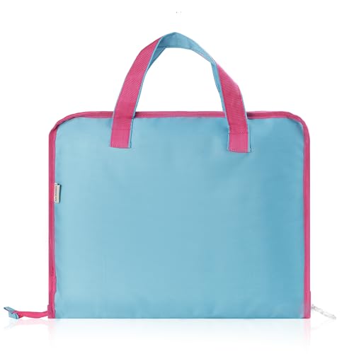 Image of Echo Boomers A4 Kids Drawing Bag | Art & Stationery Organizer with Zipper Pocket (Believe Your Self) Mermaid Print
