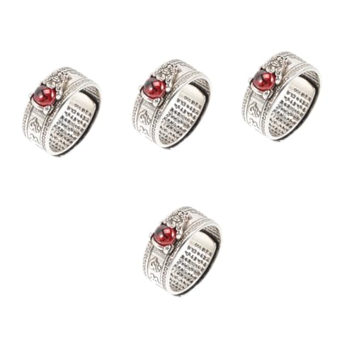 DEARMAMY 4 Piezas anillo anillos de abriendo los anillos de los dedos joyas de amuleto anillos de apertura de nudillos anillo para mujer anillos ajustables para mujer cobre