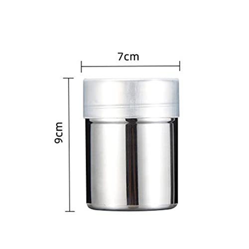 Qianly 5x Pepper Shaker Sugar Shaker Dredger Flour Sprinkler Fine Mesh Powdered Sifter for Restaurant Cooking Flour Baking