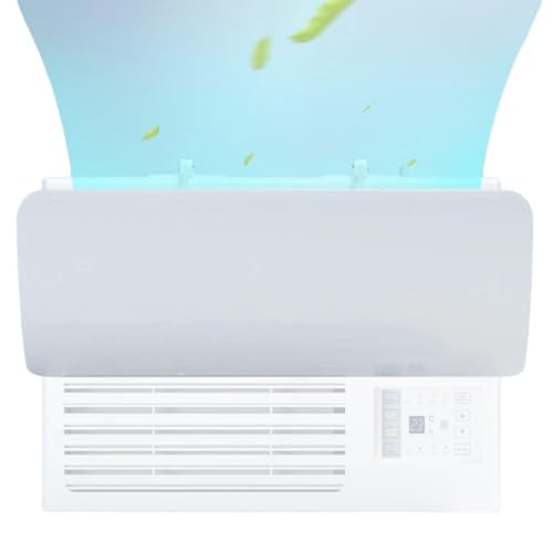 Rehoetom Deflector de aire acondicionado de PVC ajustable para unidades de ventana abatible, CA dividida o de pared, optimiza el flujo de aire interior y el control de temperatura, fácil de instalar
