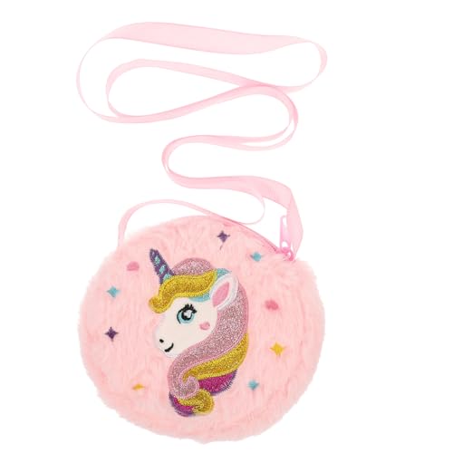 Unicorn Plush Crossbody Bag for Cute Wear Resistant Coin Storage Pouch Lightweight Shoulder Bag for Accessory for Little