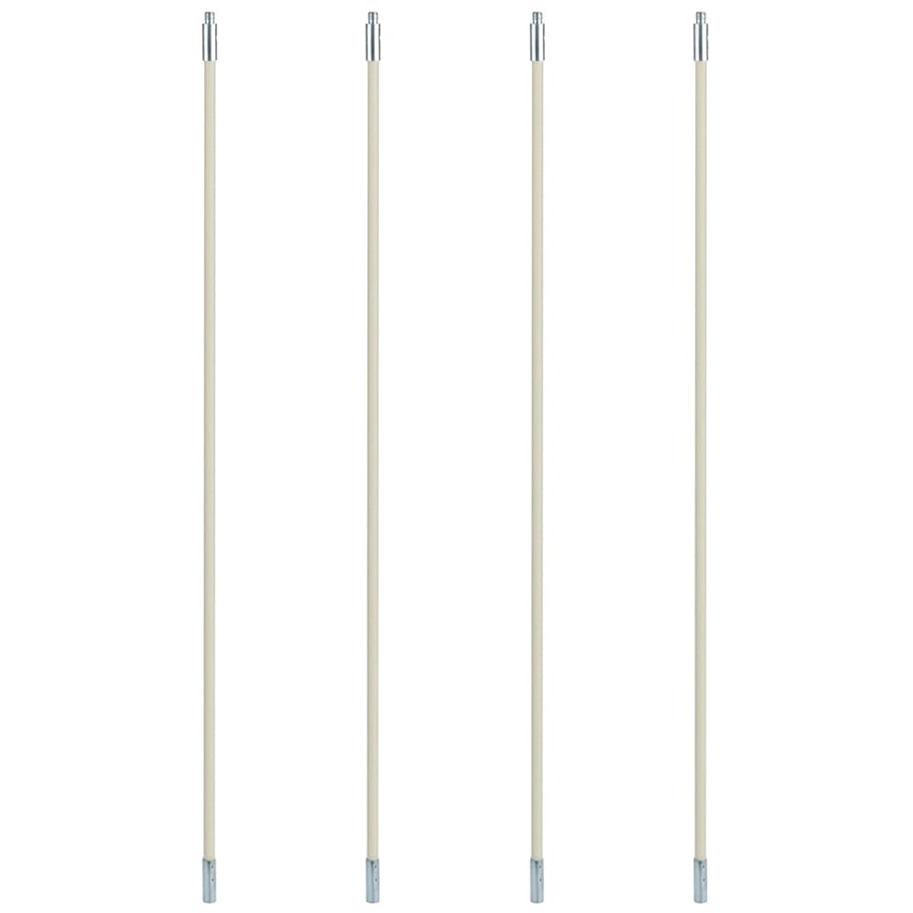 Healifty Chimney Cleaning Brush Rods 4 Pack Dryer Vent Brush Rods for Drill Use Flexible Chimney Sweep Poles for Flue Fireplace and Air Duct Cleaning