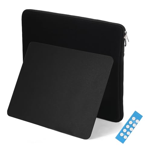 BoBliss Tempered Glass Gaming Mouse Pad-13.8' x 9.8', High-Precision Mousepad(with Mouse Glides) Suitable for Gaming and Office Use, Ultra-Smooth Hard Mouse Pad with Storage Pouch, Black