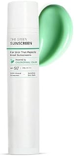 The Green Sunscreen SPF 50+ PA++++ Mineral Face Sunscreen Gel | Broad Spectrum Sun Protection | Lightweight, Fast-Absorbing, Non-Greasy | For All Skin Types | 50ml