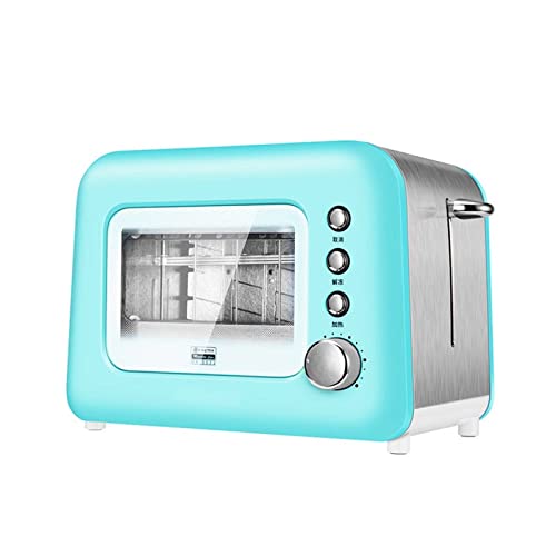 Multi-function Toaster with Transparent Window Double-Sided Heating Double-Slot Toast Bread Bake oven Stainless Steel Dust cover