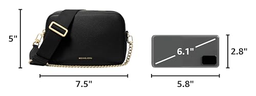 Image of Michael Kors Bryant Medium Double Zip Chain Camera Crossbody Bag