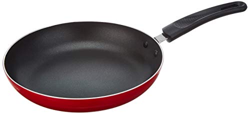 Cresta Gas Stove Compatible Aluminium Fry Pan, 24Cm, Red, Standard