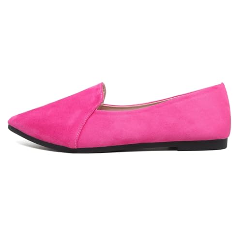 WENJIAZHIZHI Ballet Flats for Women Comfortable Women's Flats Memory Foam Slip on Pointed Toe Flats Shoes Women Solid 7