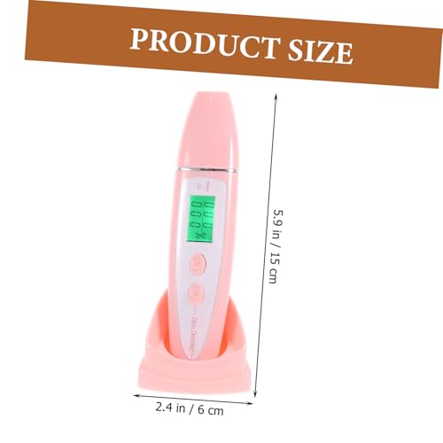 Analyseur hydratation de peau visage testeur de moisture portable Angoily LCD rose
