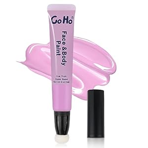 Go Ho Pastel Pink Face Paint Stick(0.85oz),Water Based Cream Light Pink Body Paint Washable,Liquid Concealer,Covers Oil-Free,Halloween Cosplay SFX Foundation Makeup